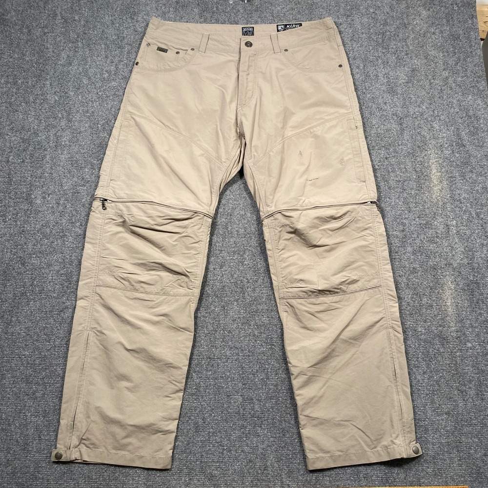 KUHL Liberator Convertible Pants Mens 36x31 Khaki Zip Off Hiking